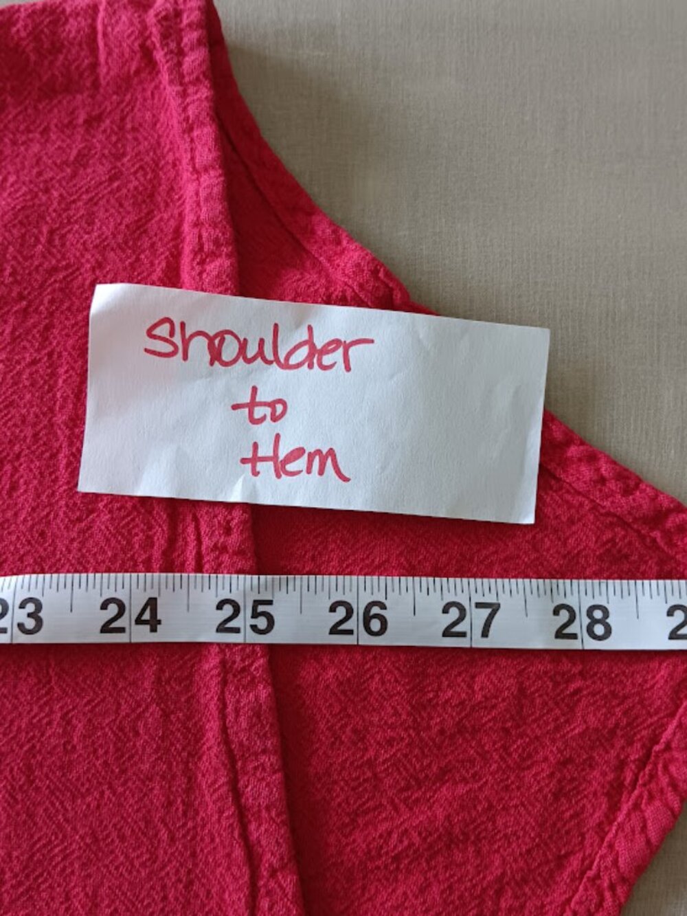Oh My Gauze 3 XXL Plus Size True Red Asymmetrical Pocket Top - Picture 7 of 10
